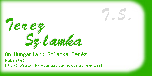 terez szlamka business card